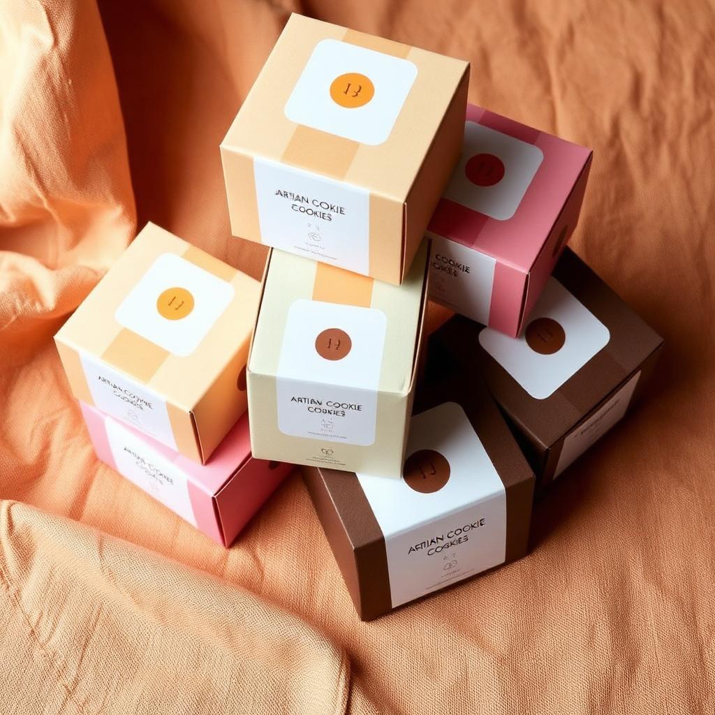 Lizzy's orange gift boxes ready for a corporate order
